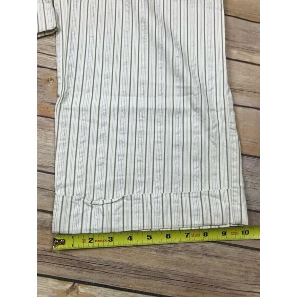 New York & Company Womens Cropped Dress Pants Size 10 Wide Leg Pinstripe - Picture 5 of 7